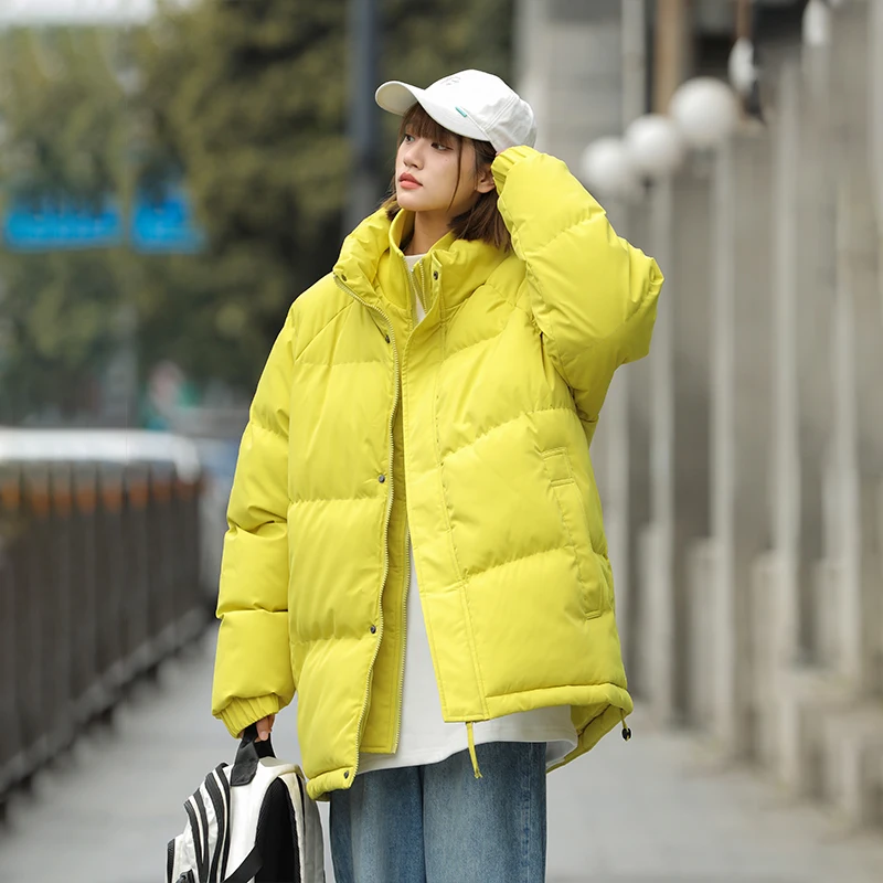 Winter Plus Size Padded Jacket Men Thicken Warm Stand Collar Coat Japanese Street Women Fashion New Stand Collar Oversize Parkas