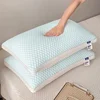 2025 new summer feather silk pillow cool Doudou ice silk pillow breathable mesh edge three-dimensional pillow core 3