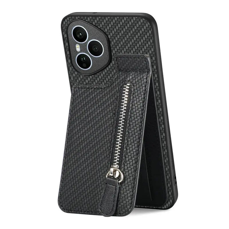 Luxury Zipper Wallet Leather  Back Cover