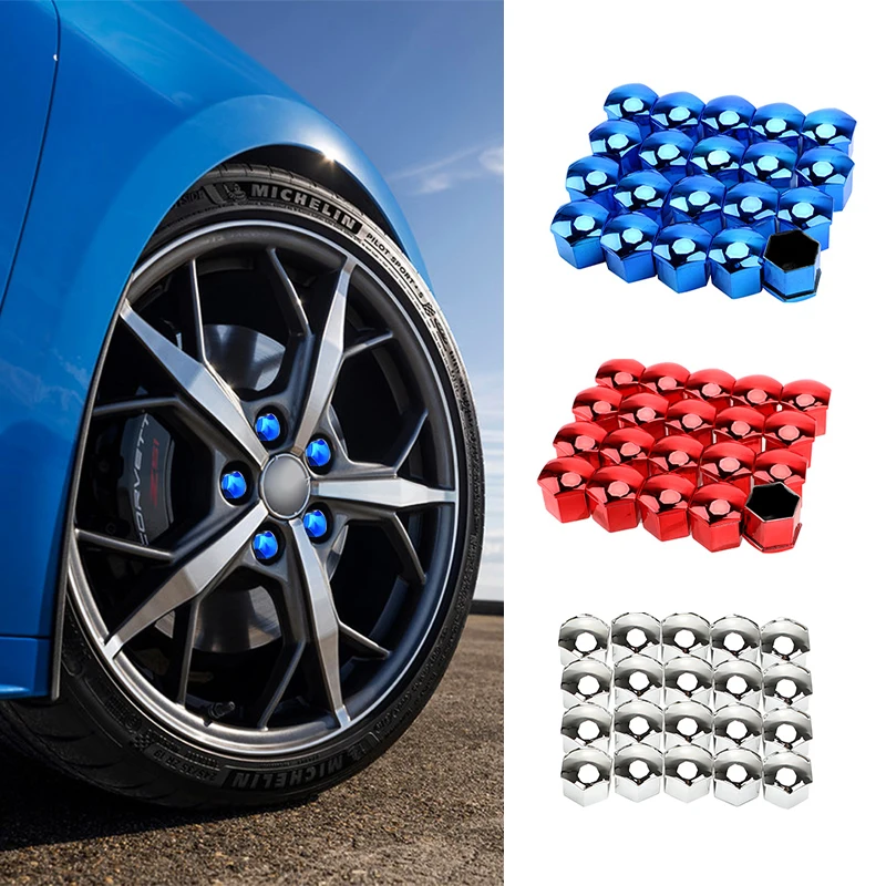 20Pcs Car Wheel Nut Caps Protection Caps Anti Rust Auto Hub Screw Cover
