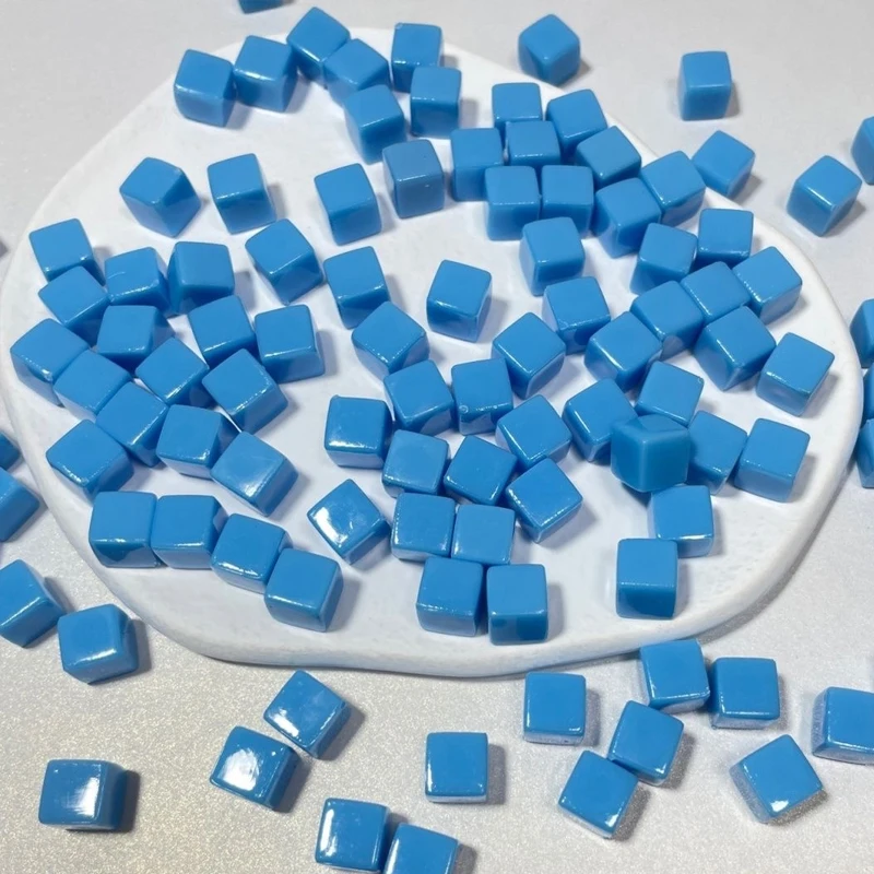 Vibrant Multicolor Crystal Dice Set - 50 Piece Collection