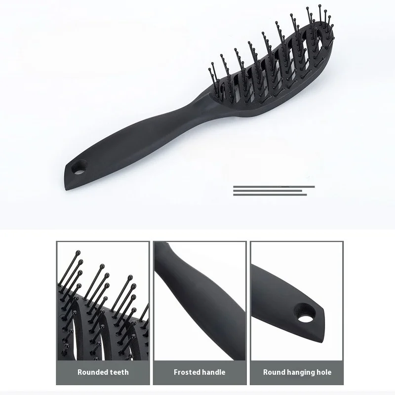1PC 전문가용 웨이브 브러쉬 휴대용 와이드 투스 빗 9열 랙 디자인 스타일링 빗 남녀 살롱 홈 헤어 케어