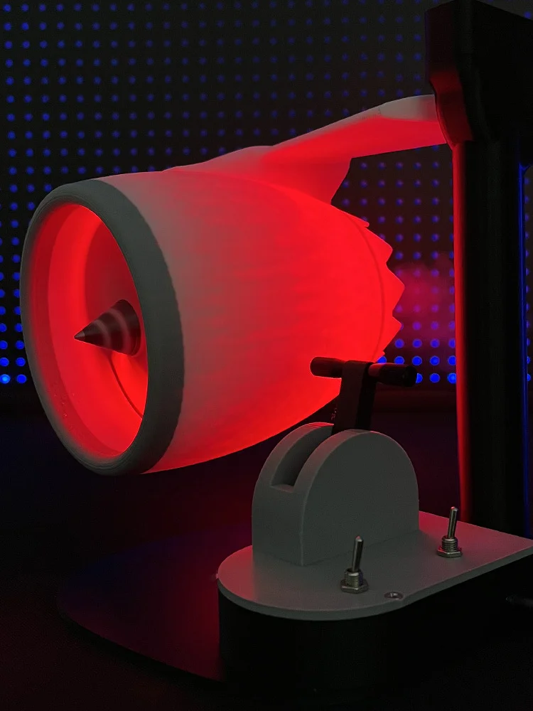 휴대용 제트 선풍기 터보팬 데스크탑 USB 선풍기, 크리에이티브 터보팬 엔진 모양, 3D 프린팅 터보팬 스프레이 엔진 모델 장난감