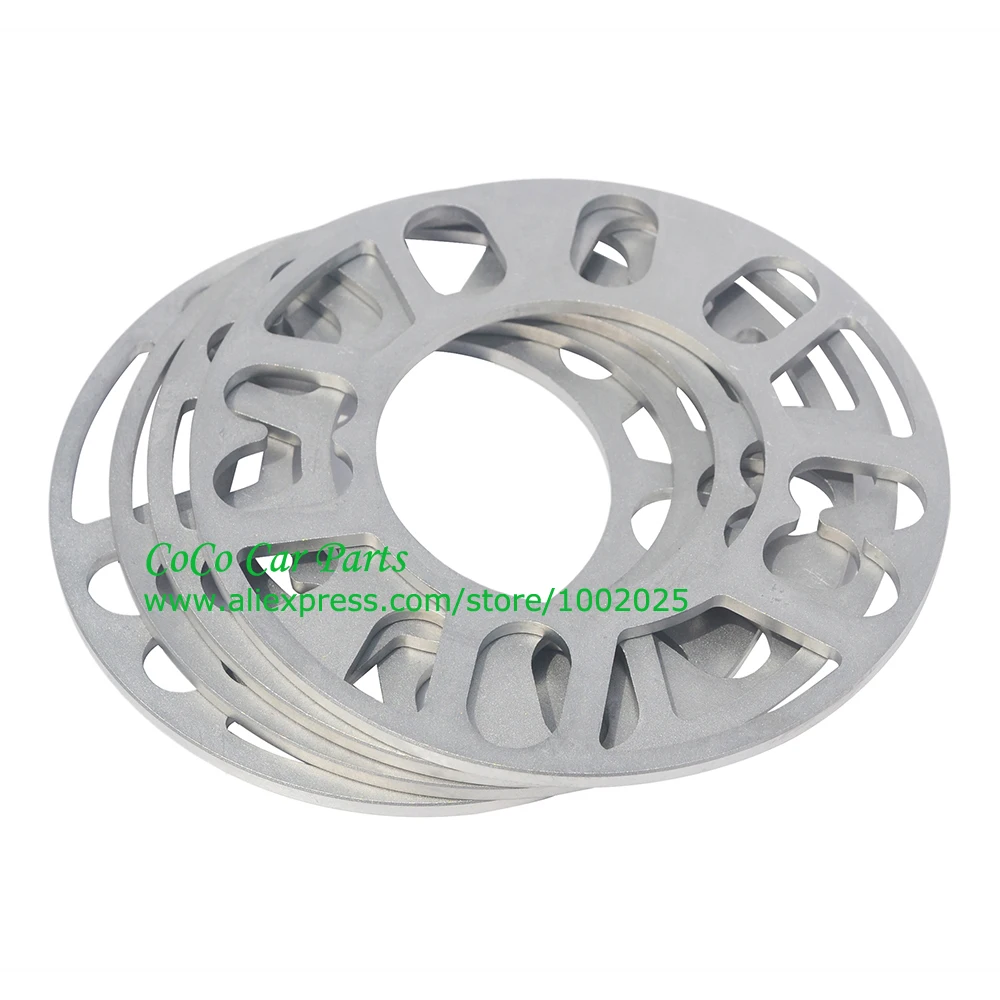 20mm 5-Hole 2 Pair Universal Alloy Wheel Aluminium Spacer Plate/Shims Stud 