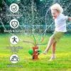 Water Spray Sprinkler Stump Outdoor Hose Water Six tubes 360° Roating Wiggle Garden Lawn Summer Water Toy For Kids Boys Girls 2