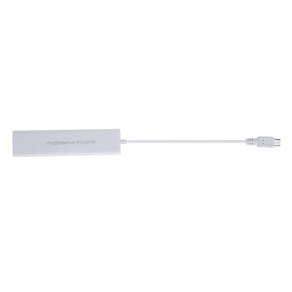 OTG 3포트 USB 2.0 허브 10/100MB 마이크로 USB - RJ45 LAN 어댑터 네트워크 카드