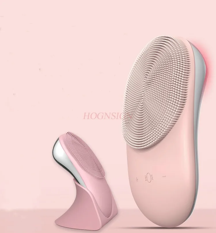 Detergente Viso In Silicone Ad Ultrasuoni, Dispositivo Di Pulizia Dei Pori Di Ricarica Elettrica, Pulizia Profonda Riscaldata