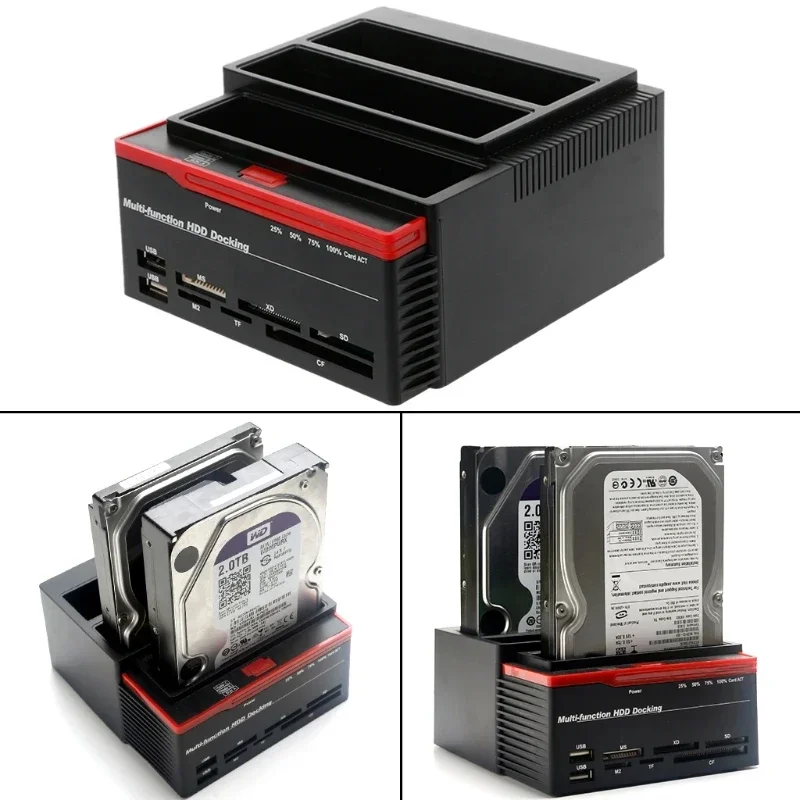 External hard drive housing HDD enclosure Portable hard drive Solid state disk Hard disk Hard disk case External solid state drive SATA IDE HDD USB 3.0 Docking Station For 2.5 3.5 Inch Adapter SSD Solid State Card Reader USB Hub Hdd External Hard Drive