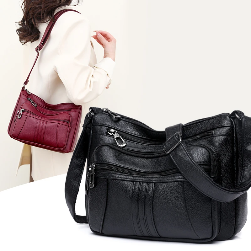 

2023 New Messager Women Fashiona Handbags Leisure Designer Brand Popular Soft Surface Crossbody Shoulder Top Sales Handle Bags