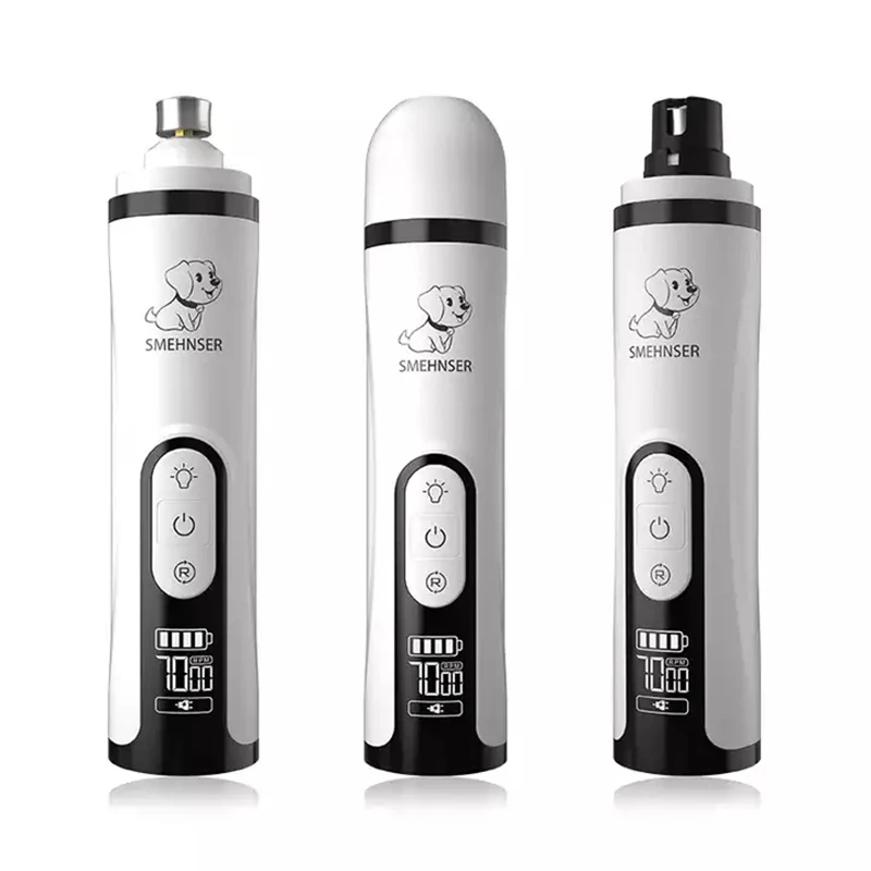 Pet Nail Clipper Pet Nail Grinder Electric Pet Nail Grinder LED Light Cat Dogs Nail Clippers USB Rechargeable Paws Cutter Pet Grooming Trimmer Supplies