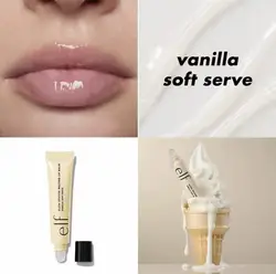 Hydrating Lip Tint & Plumping Gloss - Nourishing Vegan Formula (Vanilla Soft Serve)