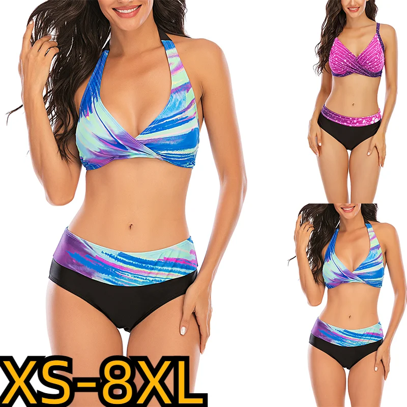 

2023 Mid Waist New Design Printed Bikini Set Summer Two Piece Women's Swimwear New Women's Sexy Beach Summer Swimwear