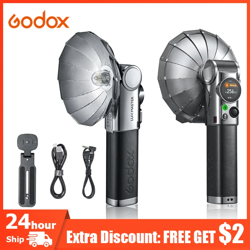 Godox Lux Master Retro Camera Flash with TTL HSS Touch Screen Built-in 2.4G Wireless Receiver Flash Trigger for Sony Nikon Canon On Camera Flash