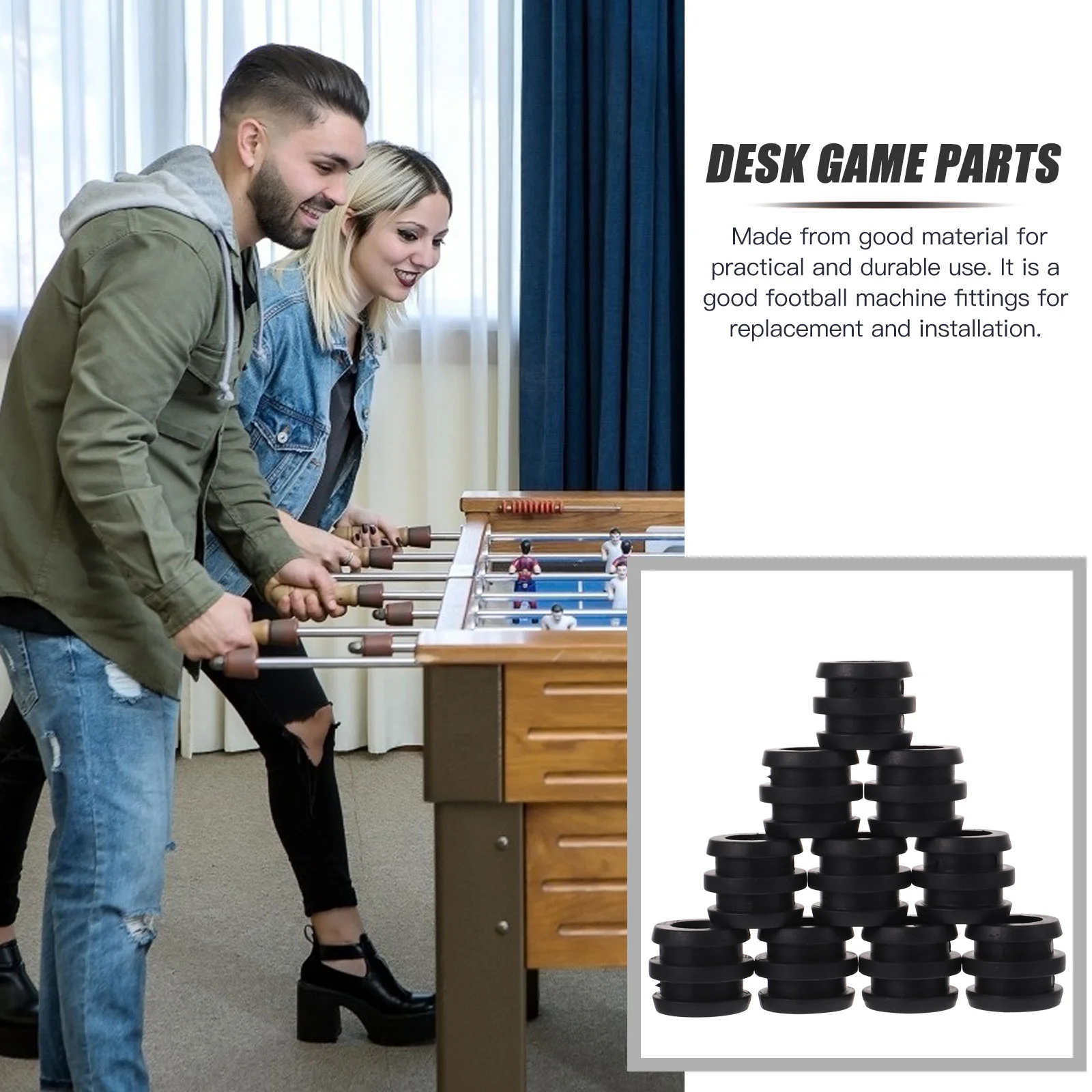 Foosball Table Bumpers Machine Football Rods Soccer Games Accessory Accessories Fun Bumper Rod Bearings Balls Rubber Bearing