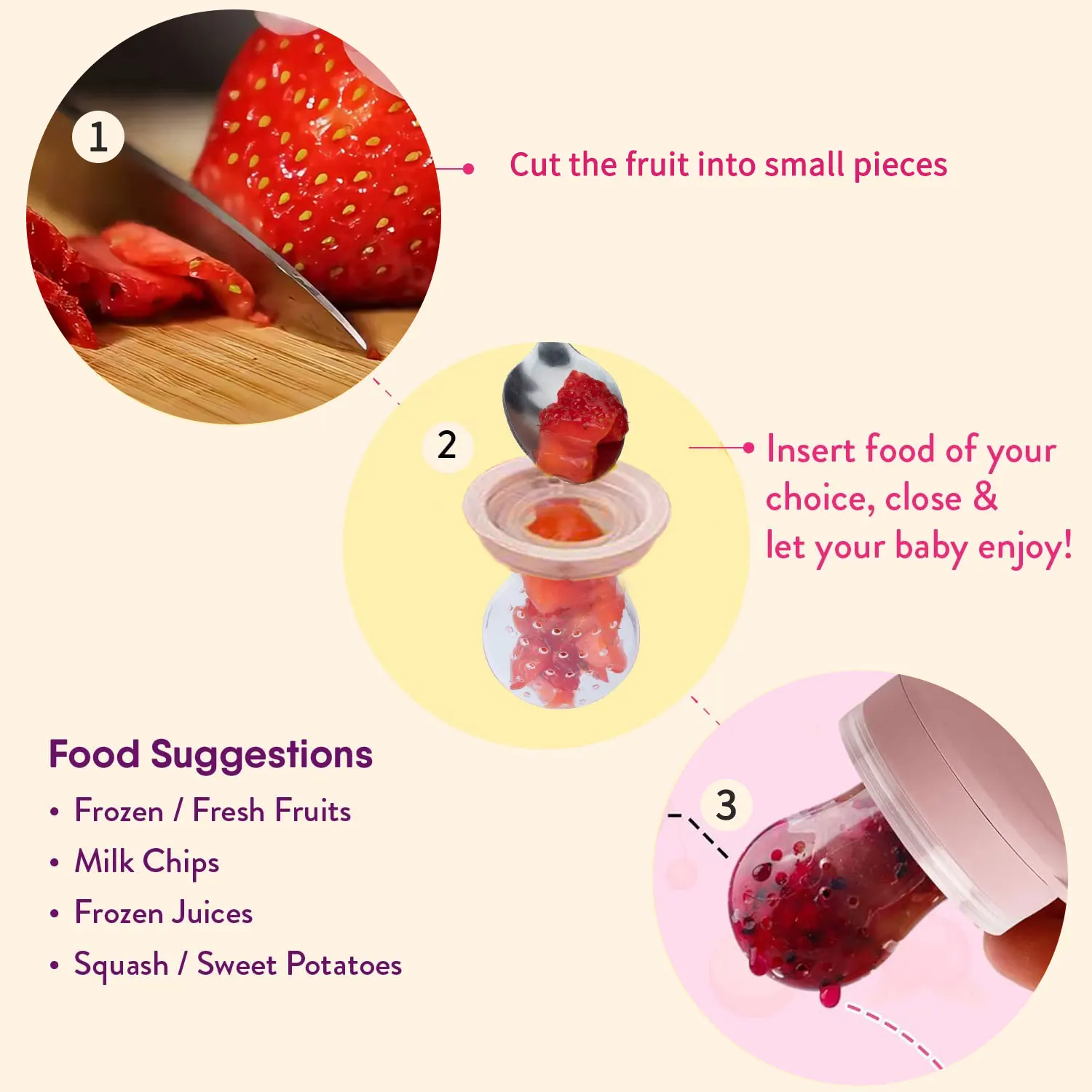 Silicone Teether Complementary Food Feeding Fruits and Vegetables Bite Le Solid Teeth Grinding Teeth Anti-biting Hand 1pcs silicone feeding set
