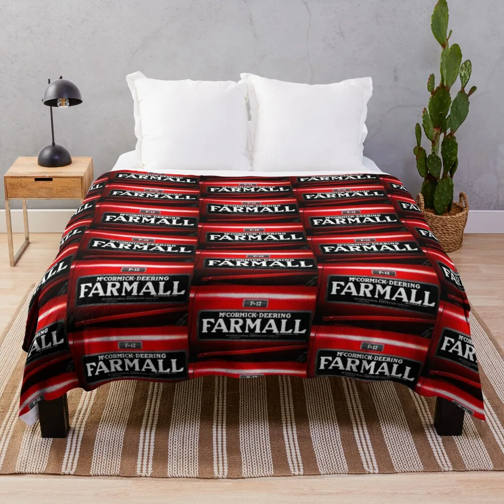 

Farmall International Harvester McCormic Deering Throw Blanket Hairys Decorative Sofa Thermals For Travel fluffy Blankets