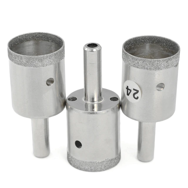 3 pièces, forets à trous diamantés super fins de 10 à 40 mm, outil lapidaire pour pierres précieuses, bijoux, verre, coupe de précision à faible gaspillage 1