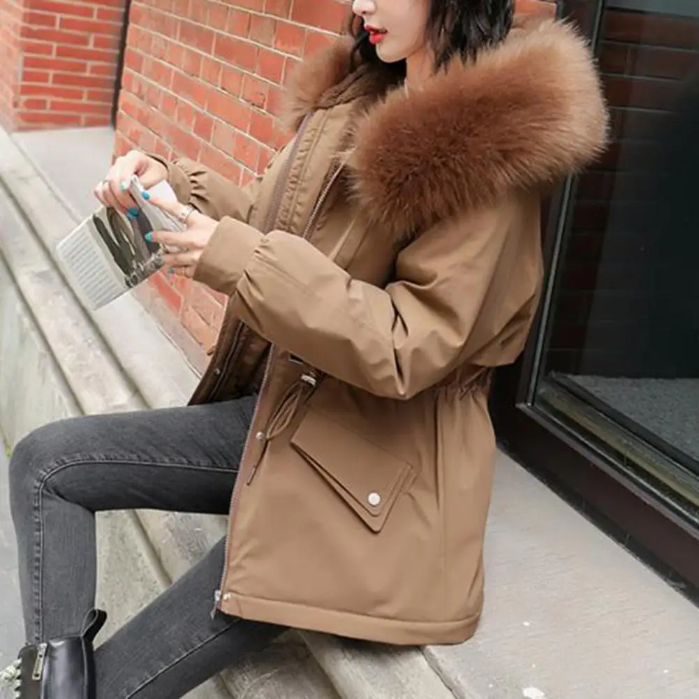 Куртка Ropa 2022 New Warm Thicken Loose Down Jacket Women Winter Short Hooded Fur Collar Cotton Coat Korean Female Parkas Basic