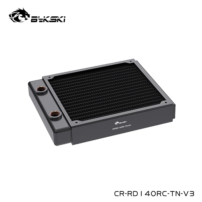 Bykski Preto Água de Refrigeração 140 mm Radiador de Cobre Cerca de 30 mm de Espessura Melhor para 12cm 25 mm de Espessura Ventilador Cr-rd140rc-tn-v3