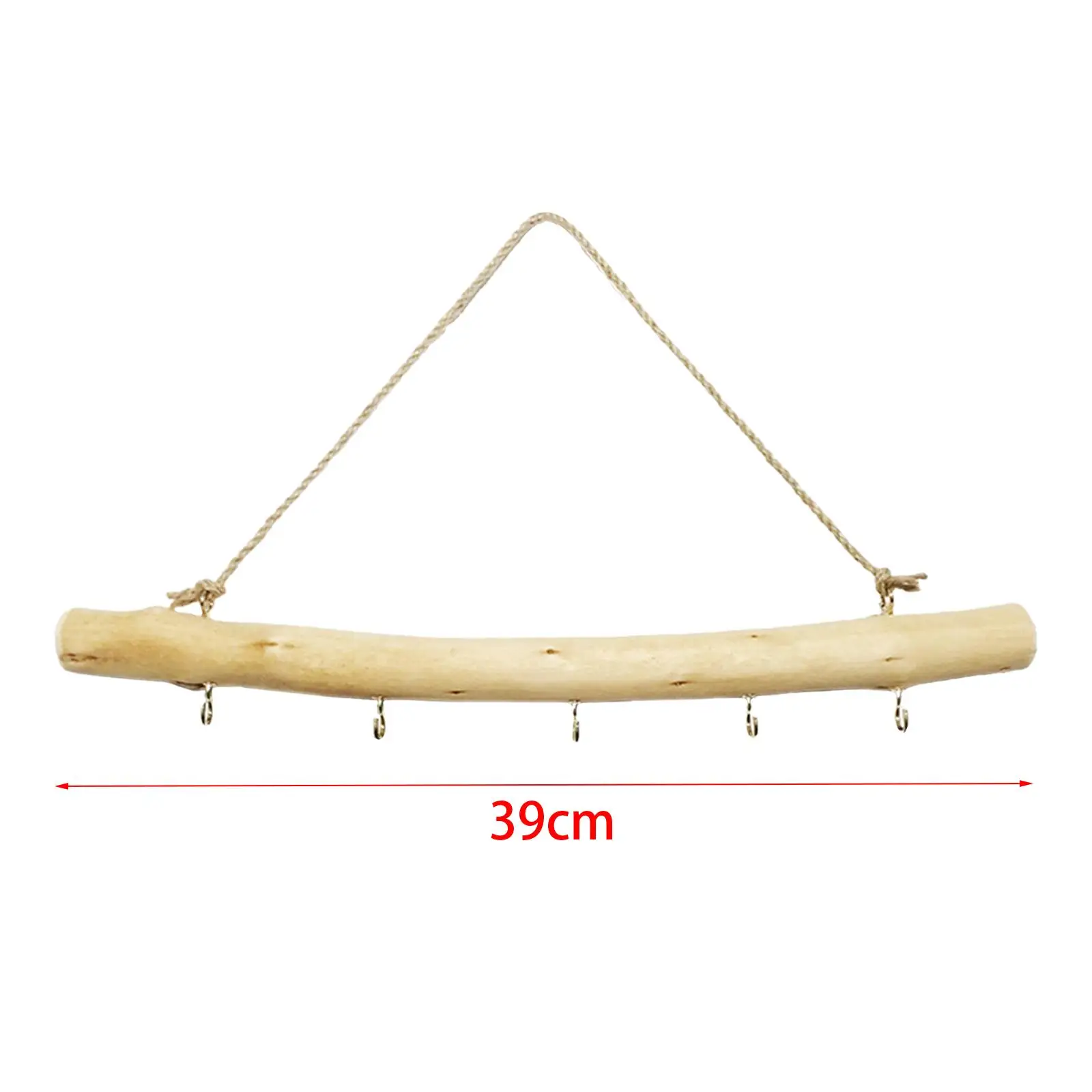 39cm Driftwood Branch Hooks, Branch Hangers, Decorative Floating Wall Shelves, 6