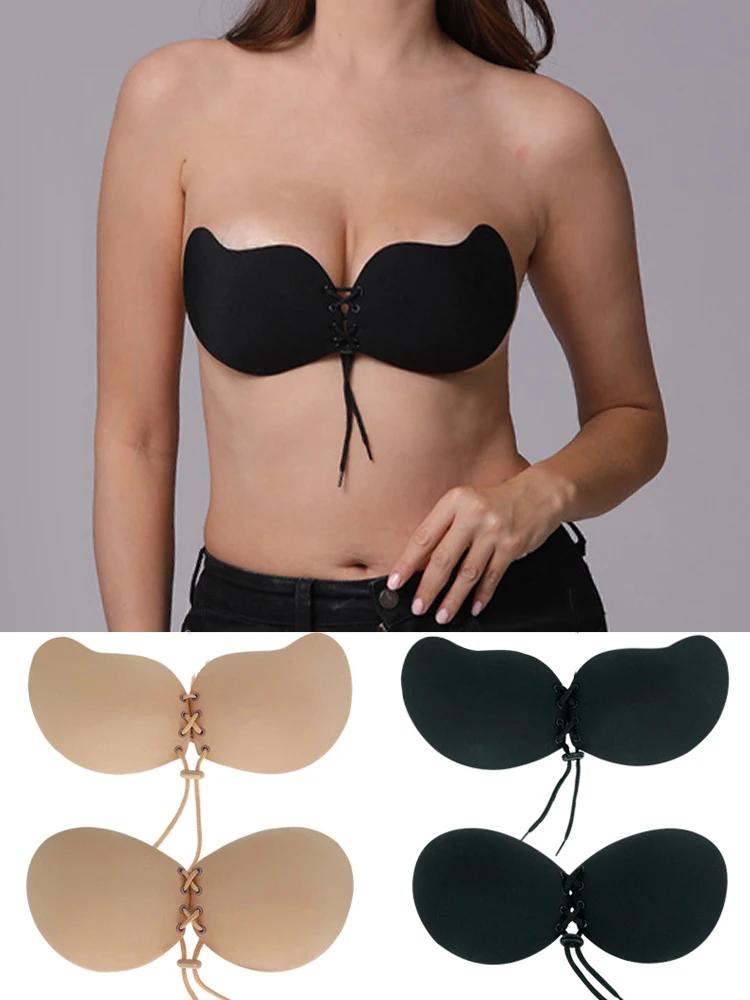 

Sexy Bra Invisible Chest Stickers Invisible Lift Up Bra No Steel Ring Gather Breathable Silicone Underwear Bra Nipple Cover