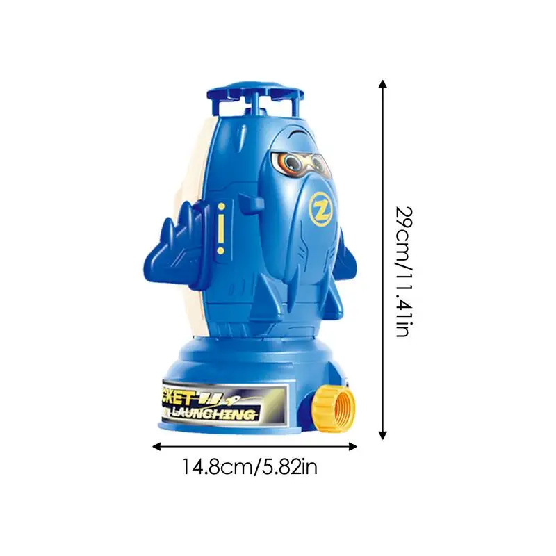 Water Sprinkler For Kids Rocket Shape 360 Rotating Cute Sprinklers For Yard Outdoor Kids Water Toys Games Backyard Lawn Park