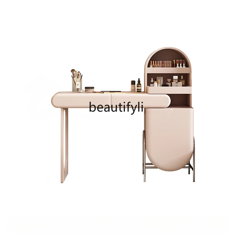

Cream Style Dressing Table Storage Cabinet Integrated Bedroom Light Luxury Advanced Modern Simple New Designer Makeup Table