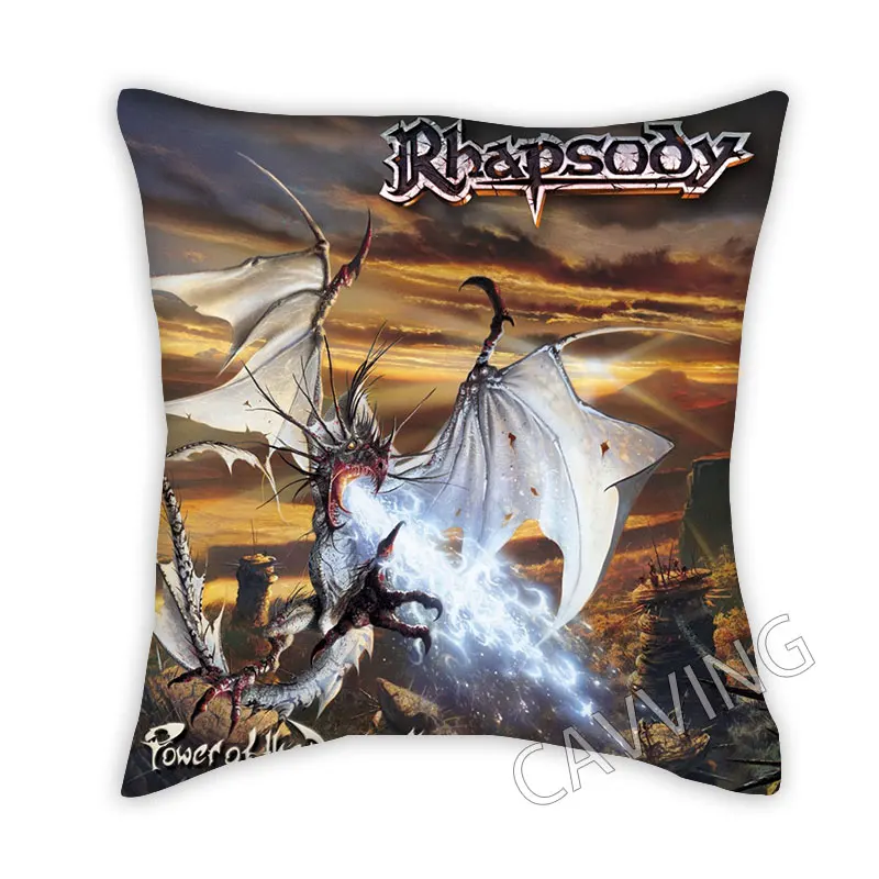 

Декоративная наволочка Rhapsody of Fire Band из полиэстера с 3D принтом, квадратная Наволочка на молнии, подарочные украшения для дома H1