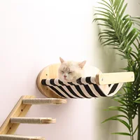 Furniture Cat Tree Hammock Pet Set Bed Tower Climbing Cat Scratching Kitten Perch Shelf Wall Condo Wall-mounted Cat Wooden Post 1