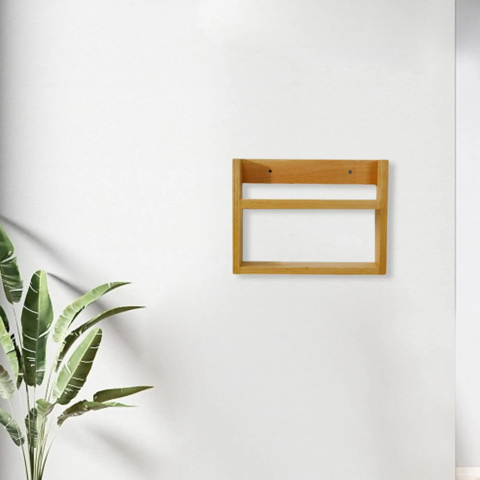 Wall Mounted Magazine Holder Simple Modern File Rack Wall Shelf Decorative Wood Magazine Rack Storage for Home Office Decor