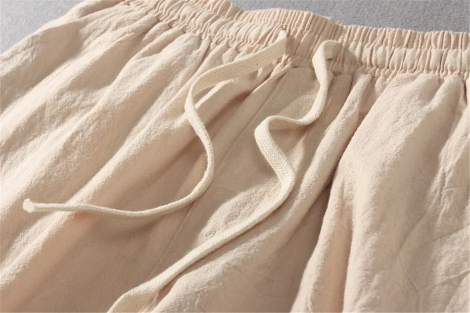 Linen Pants Men Plus Size 9XL 8XL Pants Summer Linen Trousers Male Fashion Casual Solid Color Pants Big Size 8XL 9XL 6