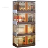 Double-door Kitchen Cabinet Home Kitchen Furniture Multi-functional Folding Storage Cabinet Living Room Snack Storage Box T 3