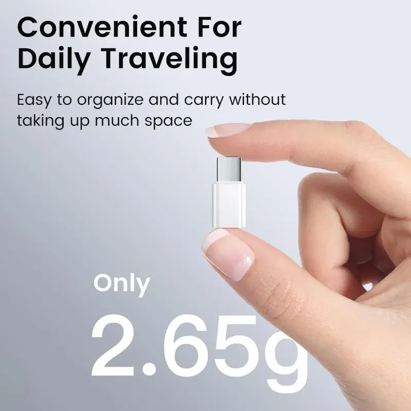 타입 C - 라이트닝 어댑터, 타입 C(수) - 라이트닝(암) 변환기, 아이폰 15/16용 고속 충전/데이터 전송 어댑터