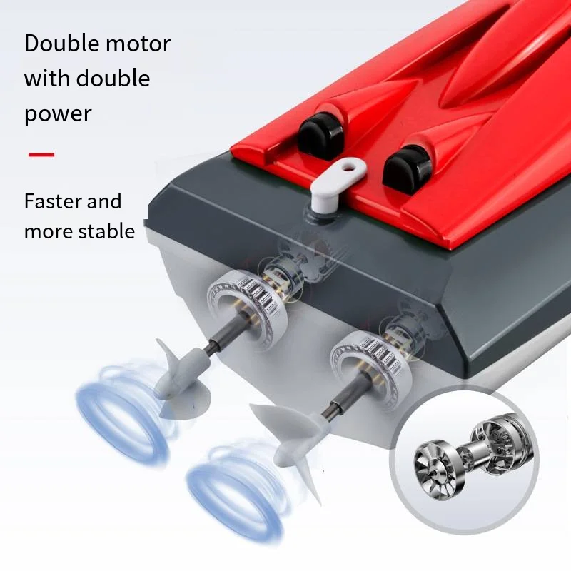 2.4G Remote Control High-Speed Boat Charging Long Endurance Speedboat Children's Racing Boat Summer Water Toys