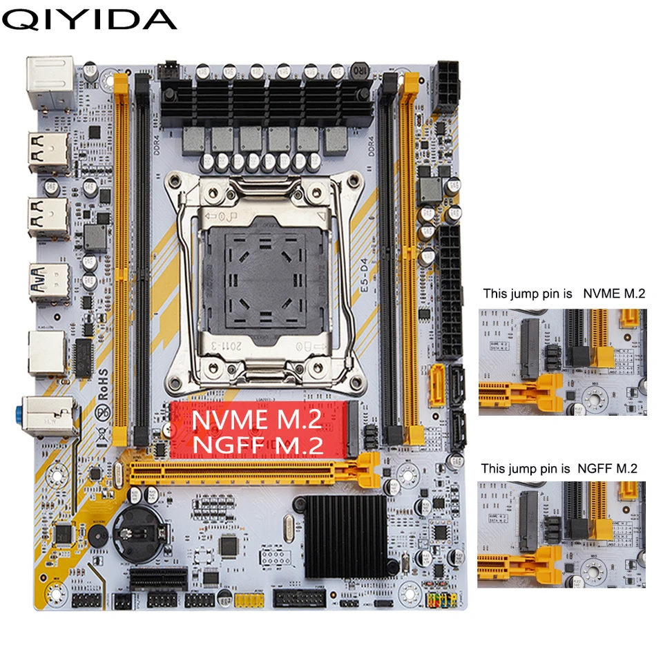 QIYIDA-X99マザーボードセット,PCコンポーネント,LGA 2011-3