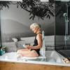 Reclining Electric Auto Bath Lifter & Tub Chair Lift,Dive Bath Lift Chair, Bathtub Seat Transfer Chair with Open Seat Design 4
