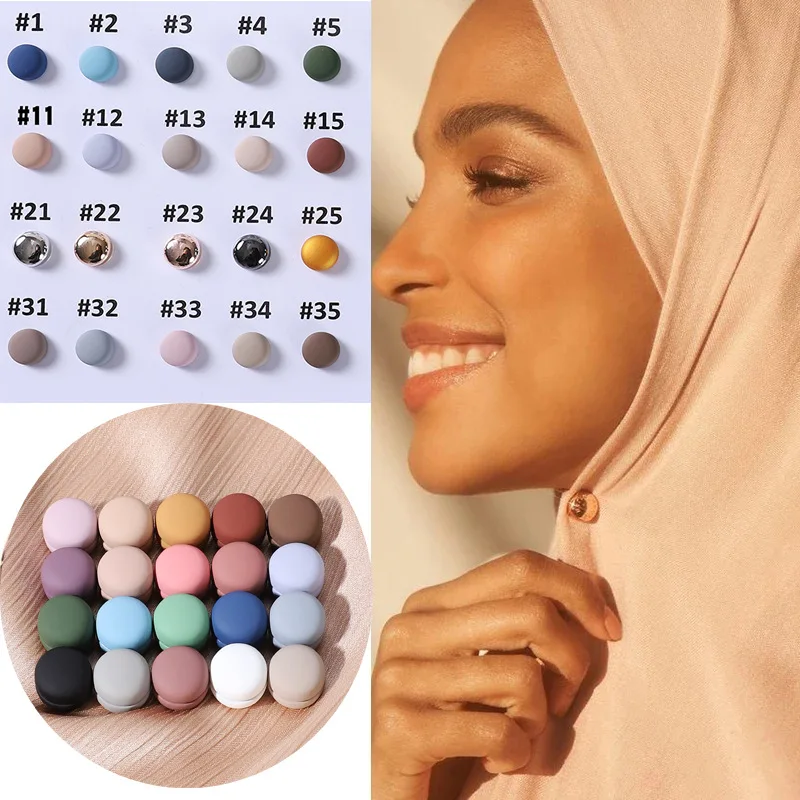 

2022 1Set Powerful Magnet Pin Anti-skidding Brooch Headscarf Shawl Scarf Muslim Hijab Pins Electroplate For Women Jewelry New
