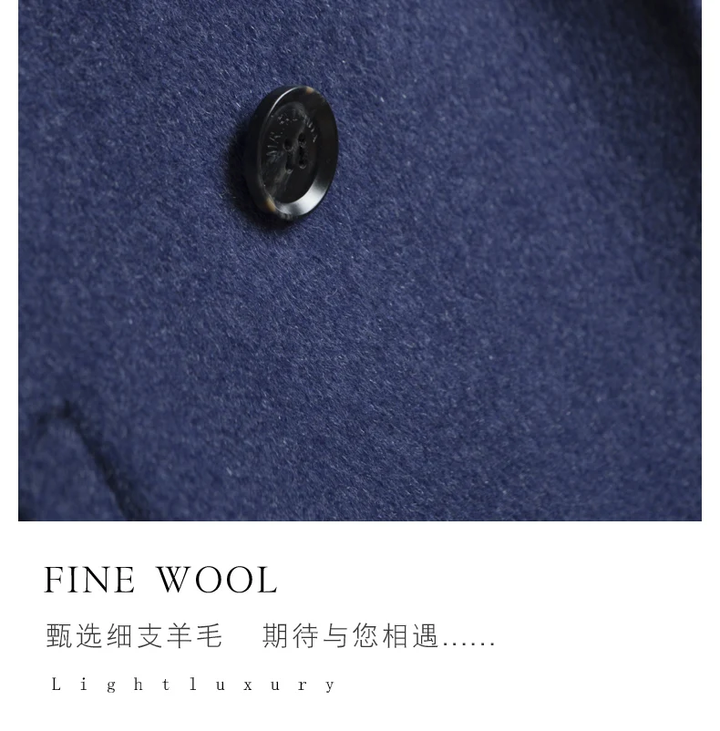 Hochwertiger langer Herrenanzug aus 100 % reiner Wolle, Strickjacke aus Wolle, Herbst/Winter, neuer doppelseitiger Business-Kaschmirmantel aus Wolle – Detail 39