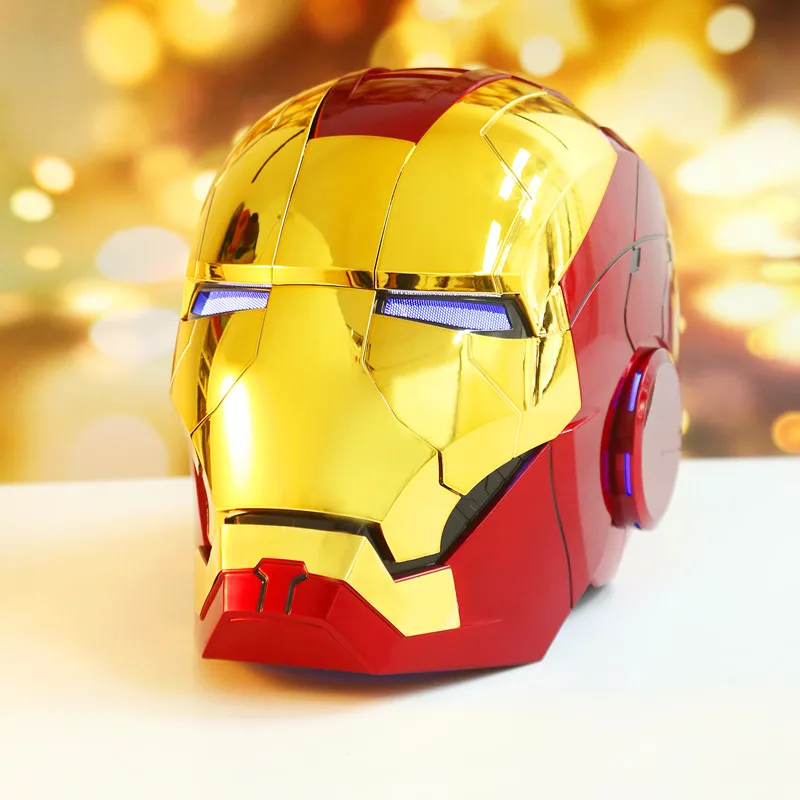 Hot Marvel Iron Man 1:1 Cosplay Mk5 Helmet Autoking Voice Remote Control  Automatic Mask Led Figure Action Valentine's Day Gifts