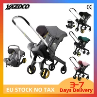 Poussette 4 en 1 pour bébé, poussette multifonctionnelle pliable avec siège auto, landau pour bébé, poussette portable 3 en 1 1