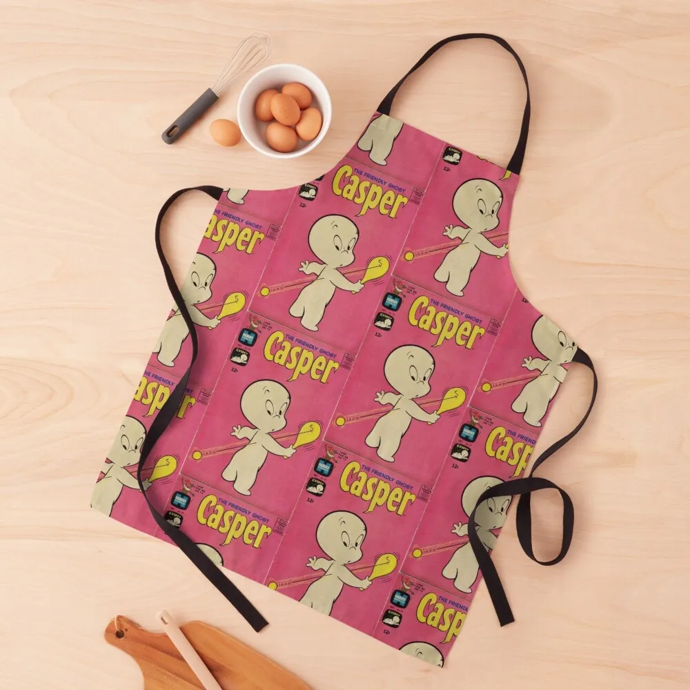 

Casper - vintage comic Apron kitchen girl for women halloween Chef Accessory Goods For Home And Kitchen Apron