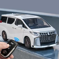 1:24 Key version Toyotas Alphard MPV Alloy Car Model Diecasts Metal Toy Vehicles Car Model Simulation Sound and Light Kids Gifts 1