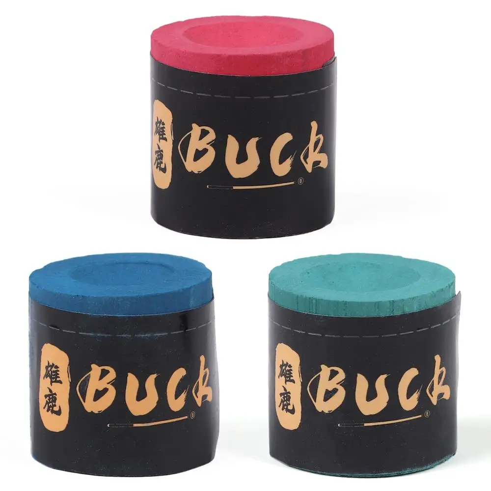 2Pcs/Set Pool Cue Tip Cue Chalk No-slip Calcium Carbonate Billiard Chalks Indoor Sport Blue Green Red Snooker Accessory
