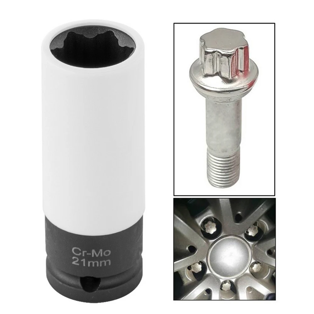 21mm Auto Wheel Lock Nut Removal Socket Wrench Lug Bolt Nut Socket For Hyundai Kia Tire Anti