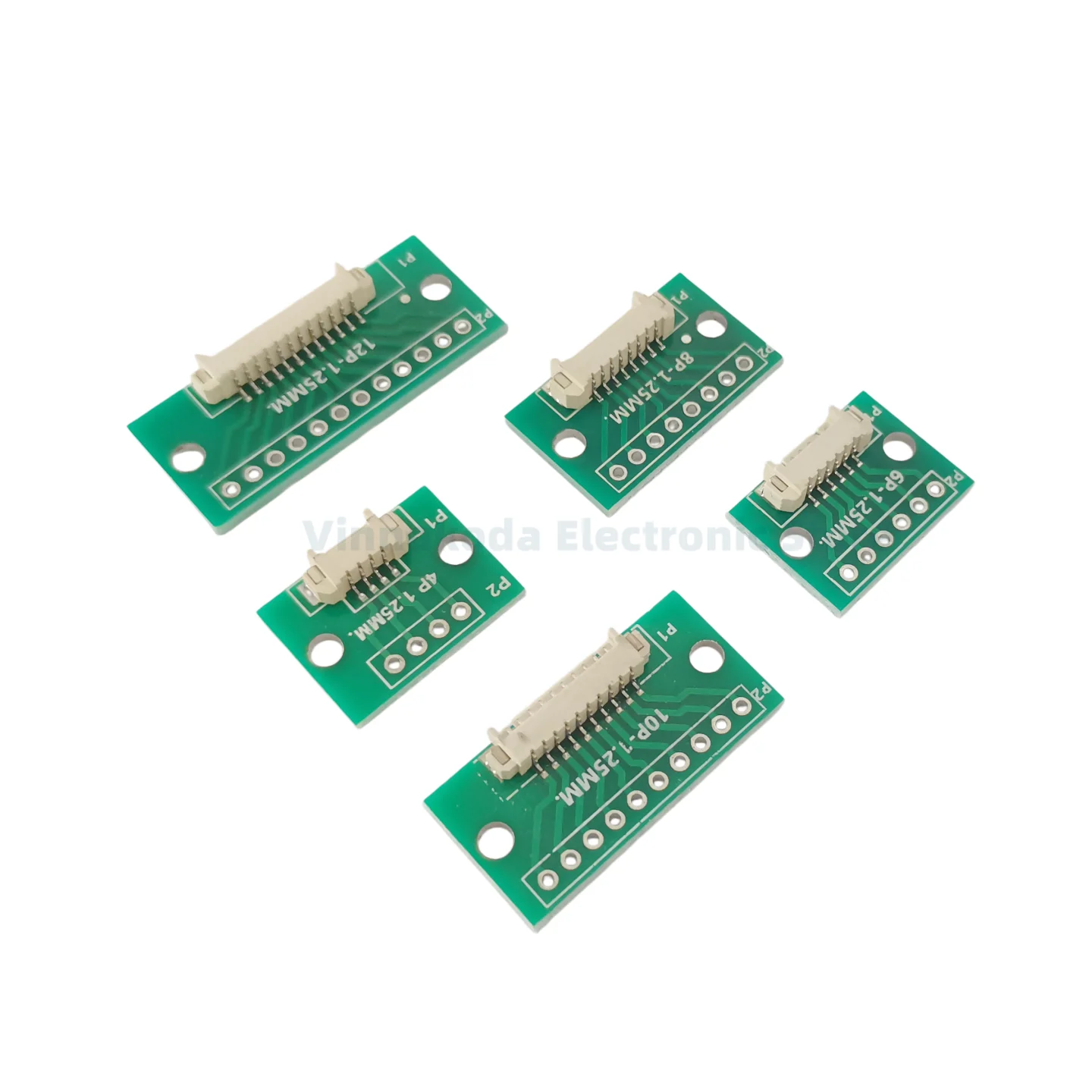 1/2/5PCS 1.25 To Dip2 54 회로 기판 1.25mm 간격 수평 접착식 터미널 소켓 테스트 보드 4P 6P 8P 10P 12P 어댑터 보드