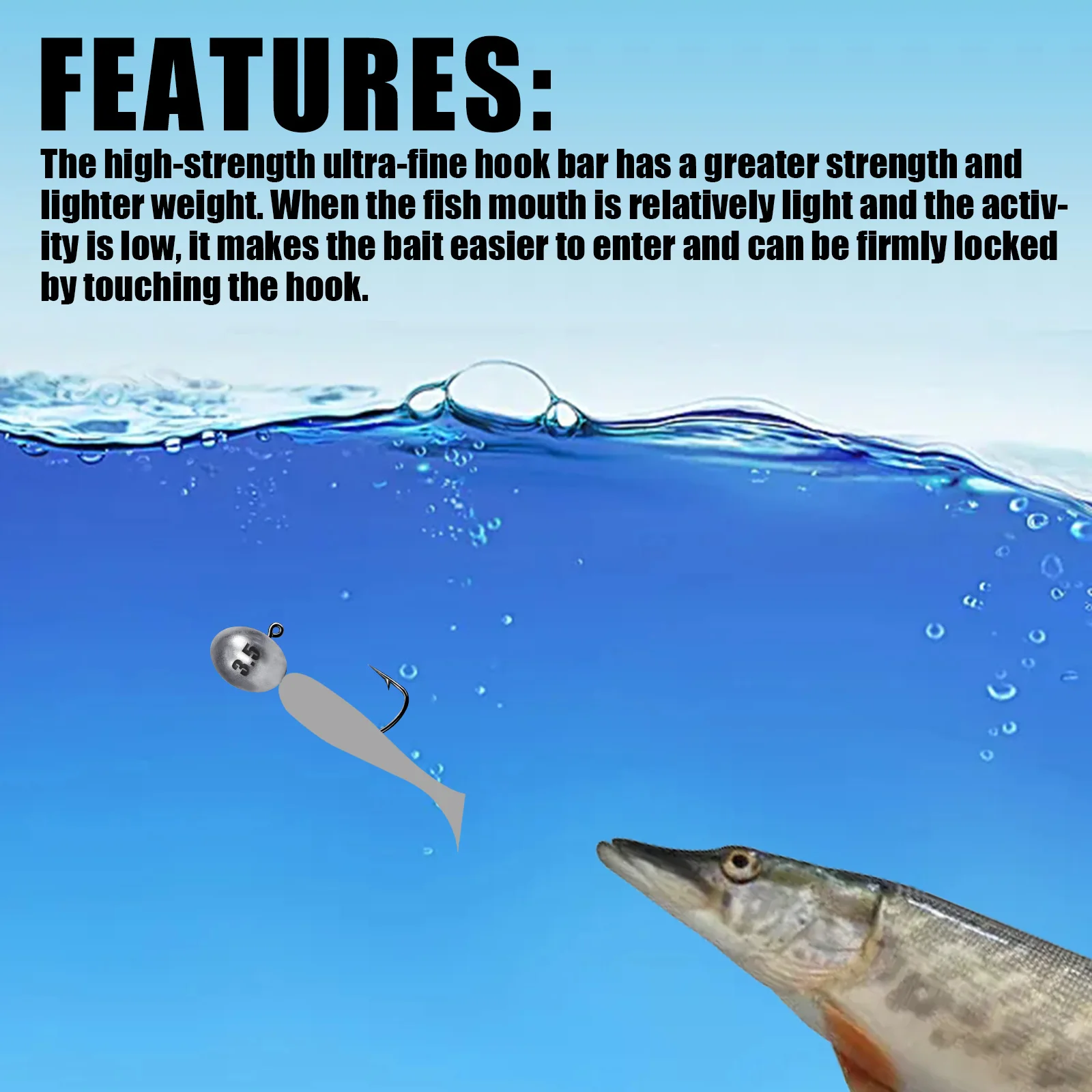 Têtes plombées rockfish ajing 0.8-7g 5 pièces - pour vers souples bars truites brochets pêche