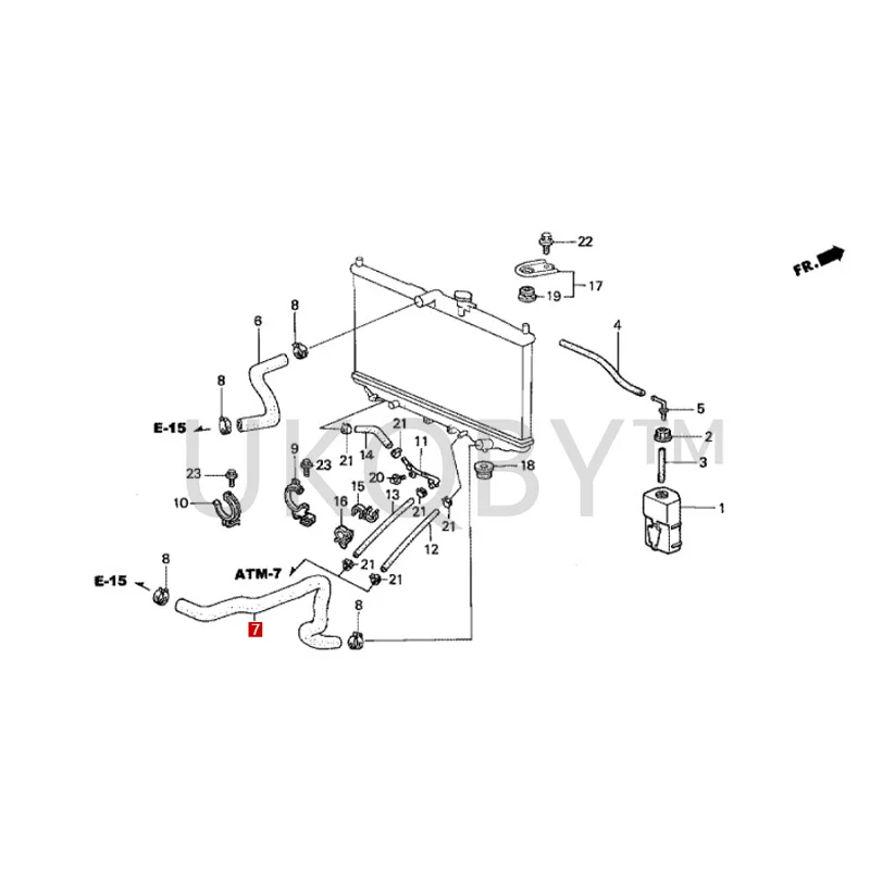 19502PAAA00 Suitable for Ho nd a Accord Water tank drain pipe