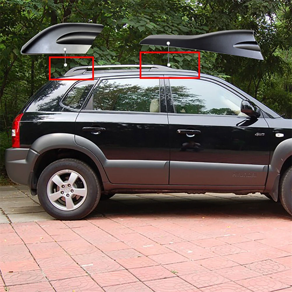 Car Roof Rack Bar Rail End Protection Cover Shell Car Styling Roof Rack Cover Black For Hyundai Tucson 2004-2008