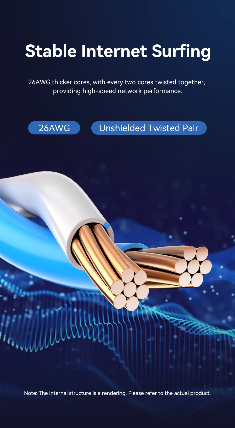 Cat6 Ethernet Cable 90° Right Angle Design CAT 6 Networking Internet Lan Cord fo