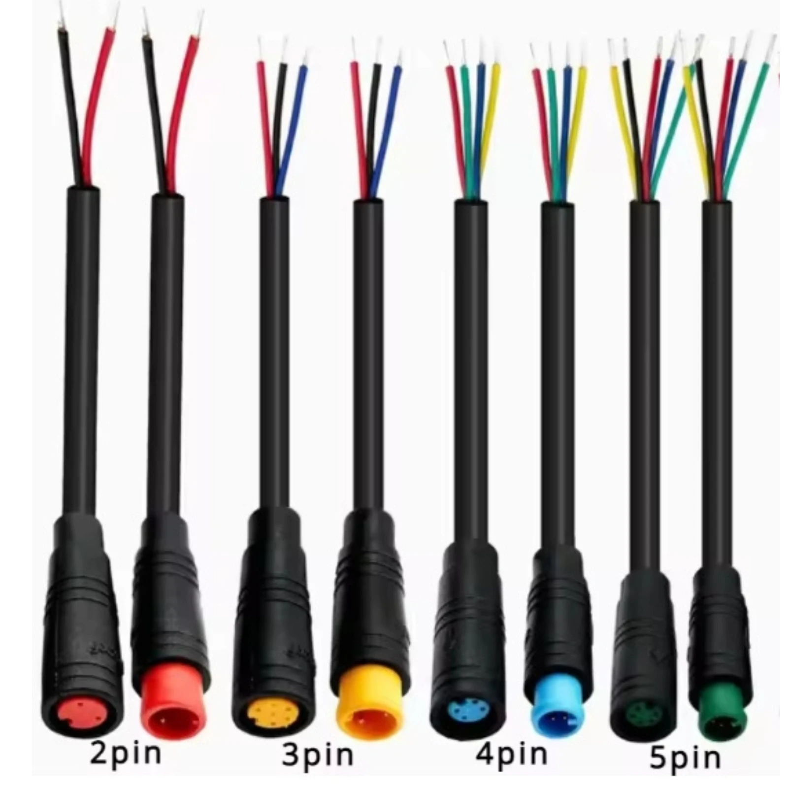 Ebike Cables 2/3/4/5/8/9 Pins Electric Bike Extension Cables for Motor Brakes Gear Sensor Display Controller Throttle
